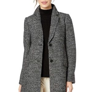 Grey Marled Wool Coat